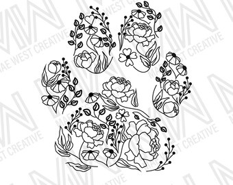 Download Floral Dog Svg Etsy