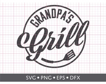Grandpas BBQ Grill SVG Digital Download Cut file. For T-shirts, Hats, Mugs and More. Compatible with Cricut and Silhouette