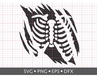 Spooky Skeleton Halloween SVG Digital Download for T-shirts, Libby cans, bags and  more. Compatible with Cricut & Silhouette Machines.