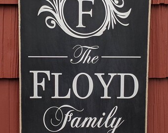 Letrero personalizado con el nombre de la familia: Decoración estilo casa de campo