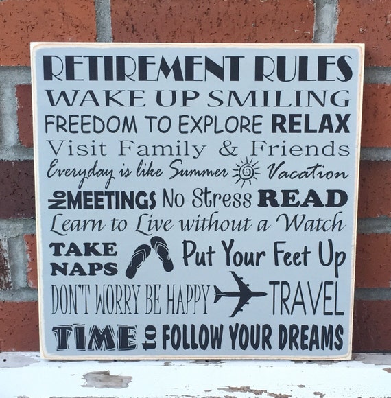 Retirement Gift Gift for Retirement Retirement Rules Etsy