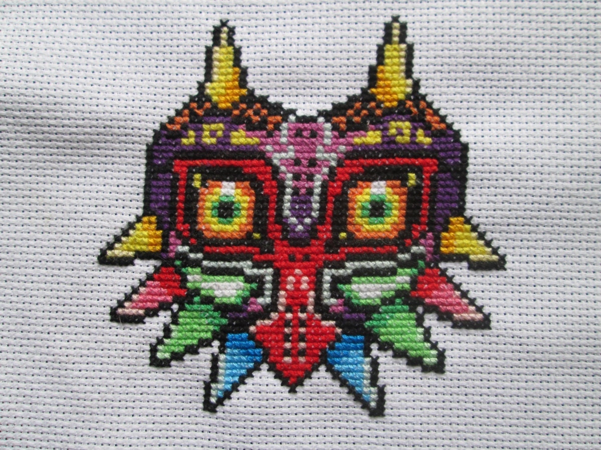 Majora's Mask Cross Stitch the Legend of Zelda Etsy