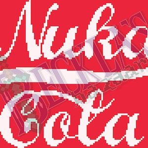 May include: A red background with the white text "Coca-Cola" in a stylized font.
