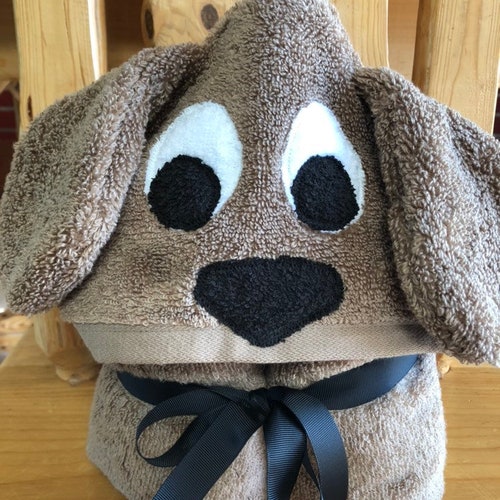 Puppy Dog Hooded Towel Etsy