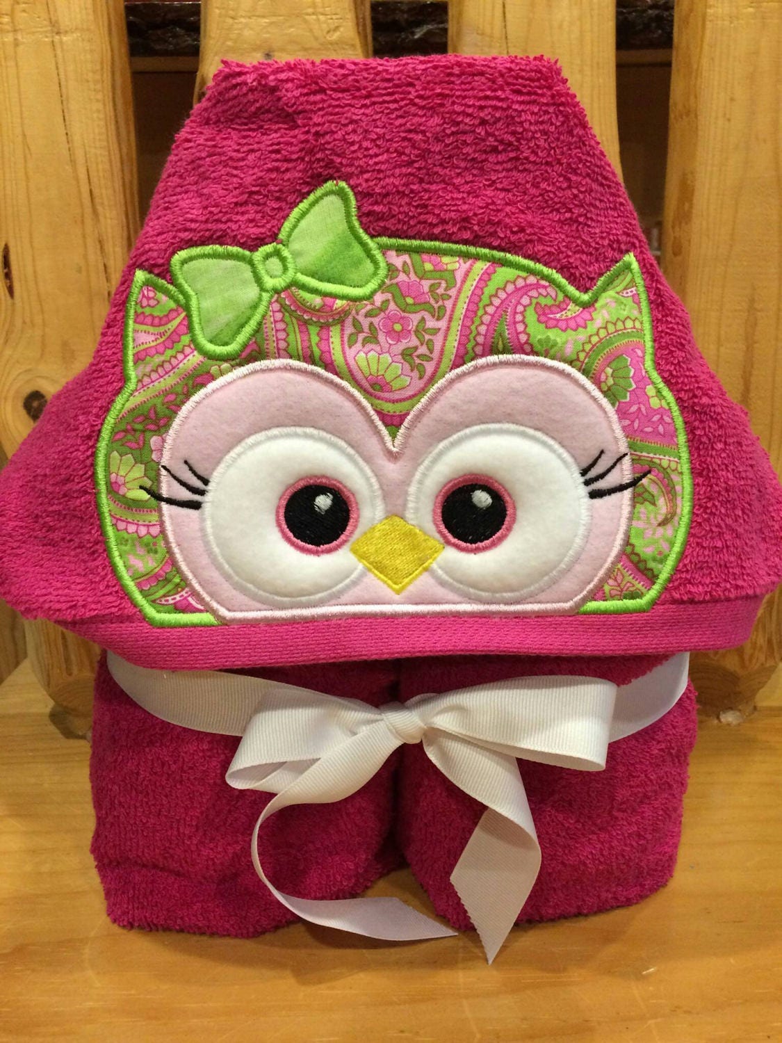 Owl hooded towel