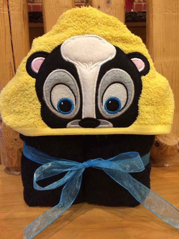 I am a Cute Lil Stinker Skunk Hooded Towel