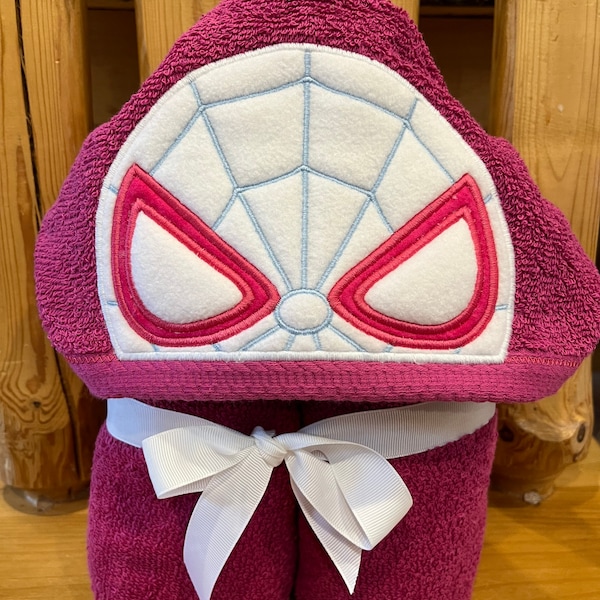 Ghost girl look-a-like Hooded Towel with embroidery option