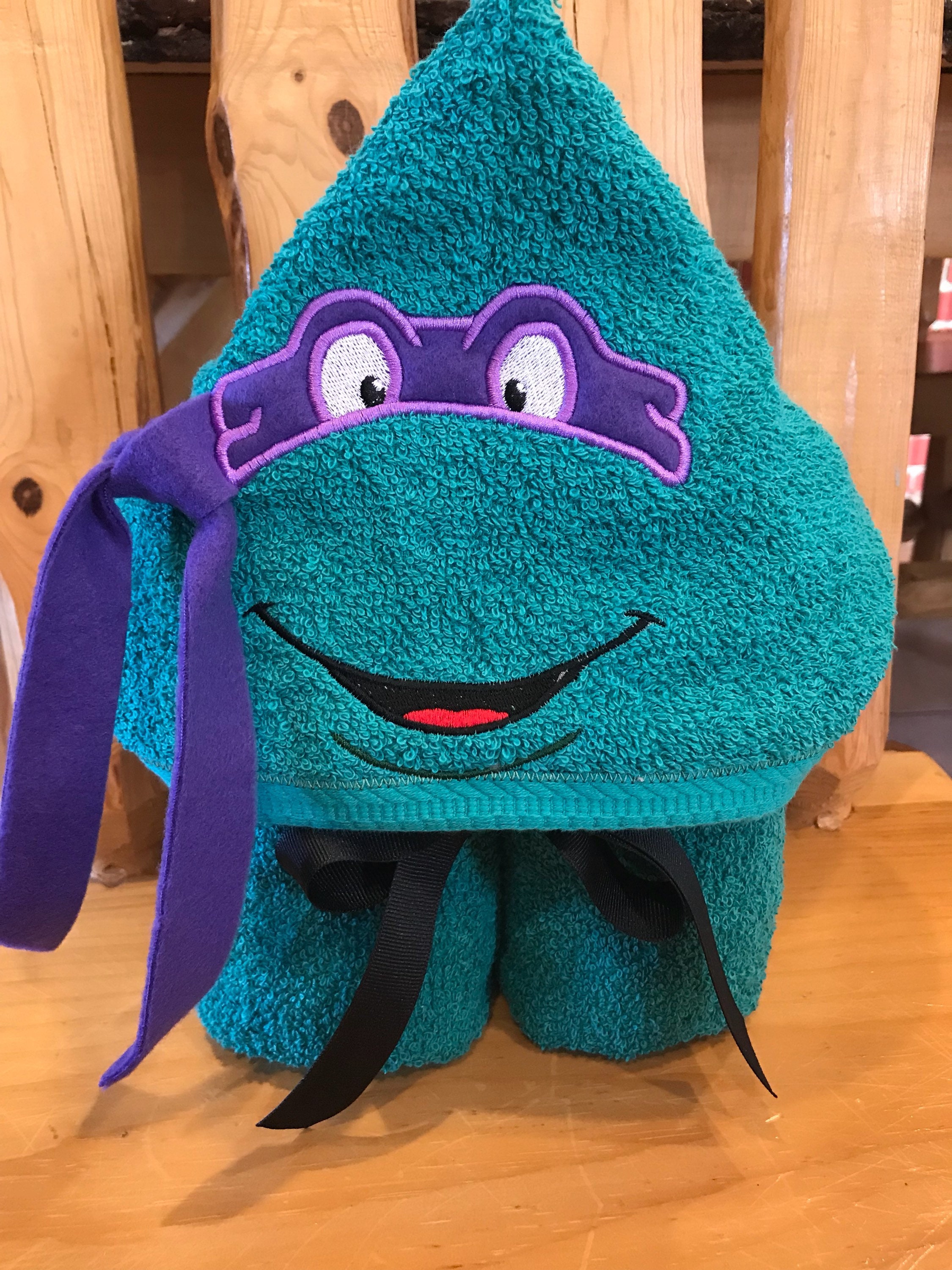 Ninja Turtle Look a like Hooded Towel Etsy