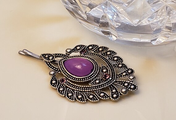 Lilac Boho Silver Tichel Hair Pin Wedding Hair Pin Etsy