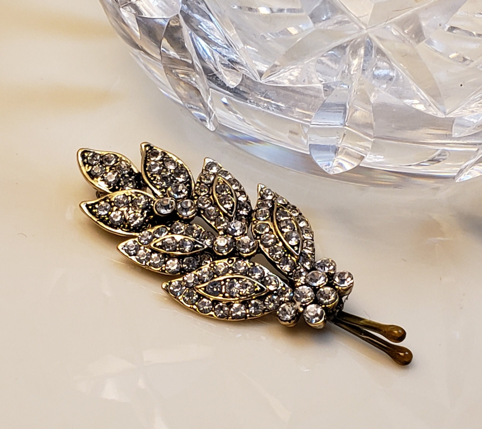 Golden Diamond Tichel And Hair Pin Wedding Hair Pin Shabbat