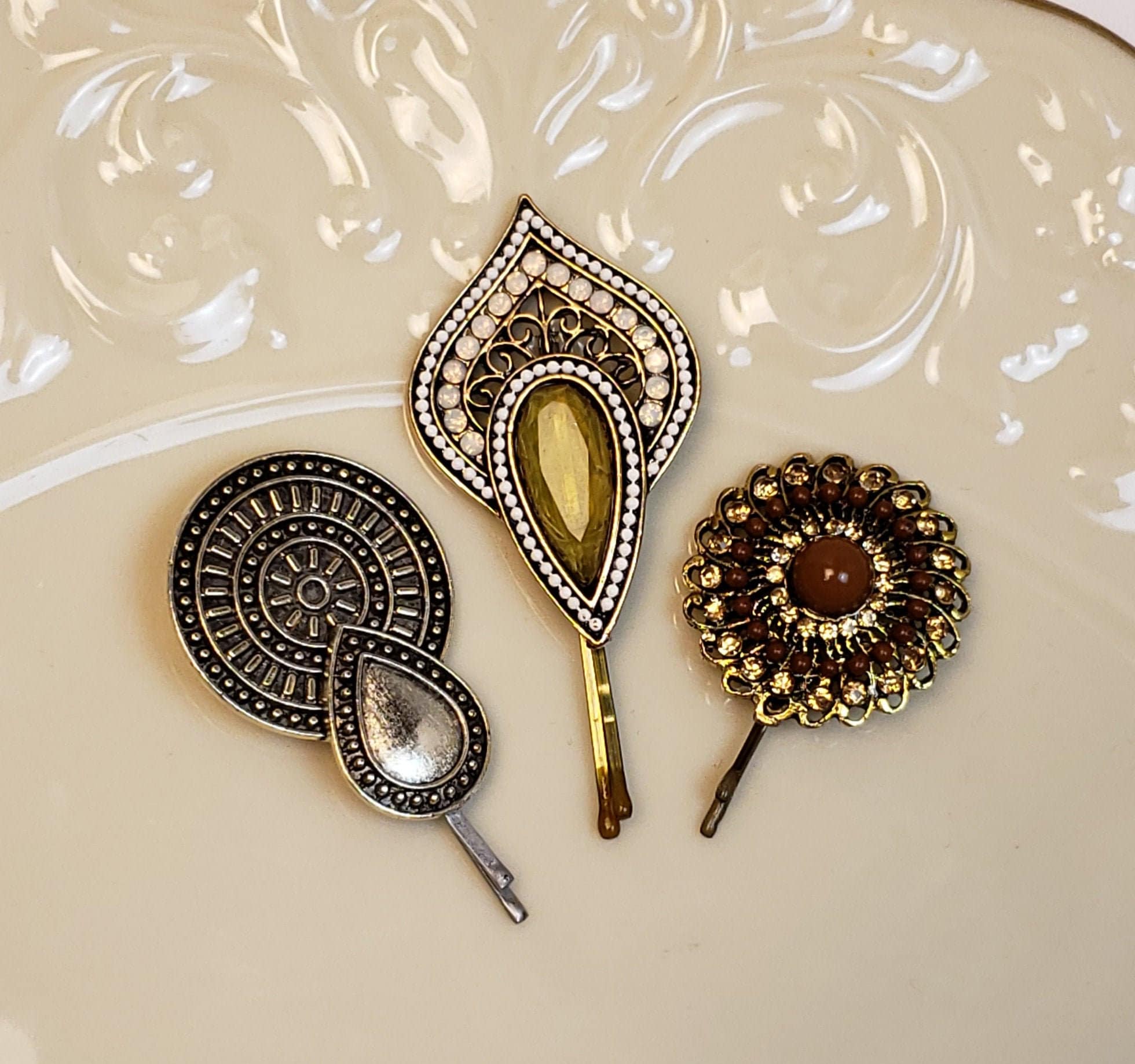 Trio Boho Decorative Bobby Pins Decorative Hair Pin Tichel Pins