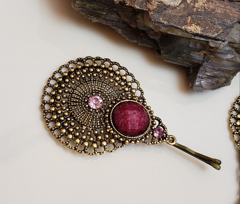wedding hair pin gift decorative bobby pin Stunning filligree tichelhair pin decorative hair pin head scarf pin Your choice of color
