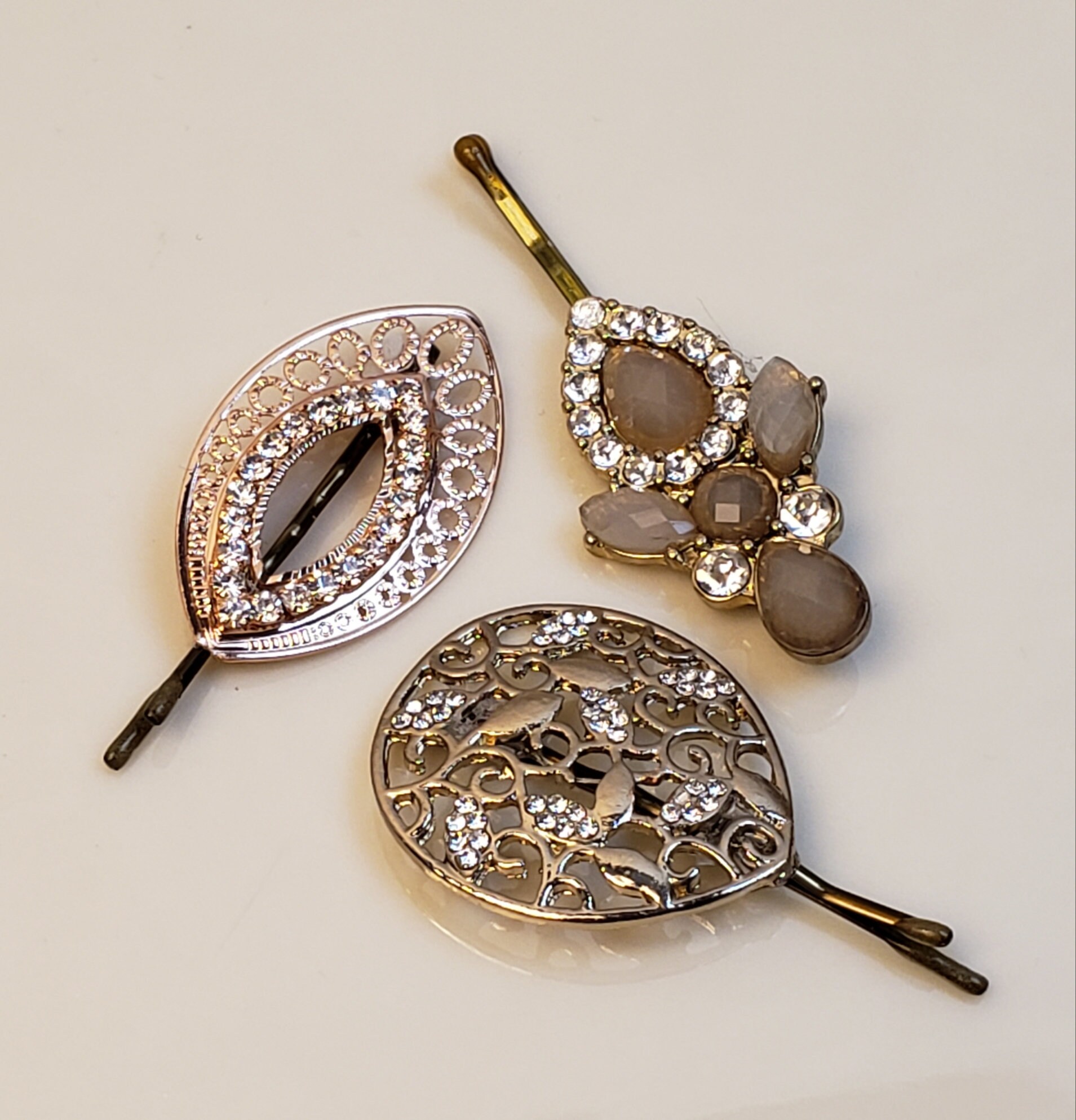 Delightful Trio Of Three Tichel And Hair Pins Accessories Hair
