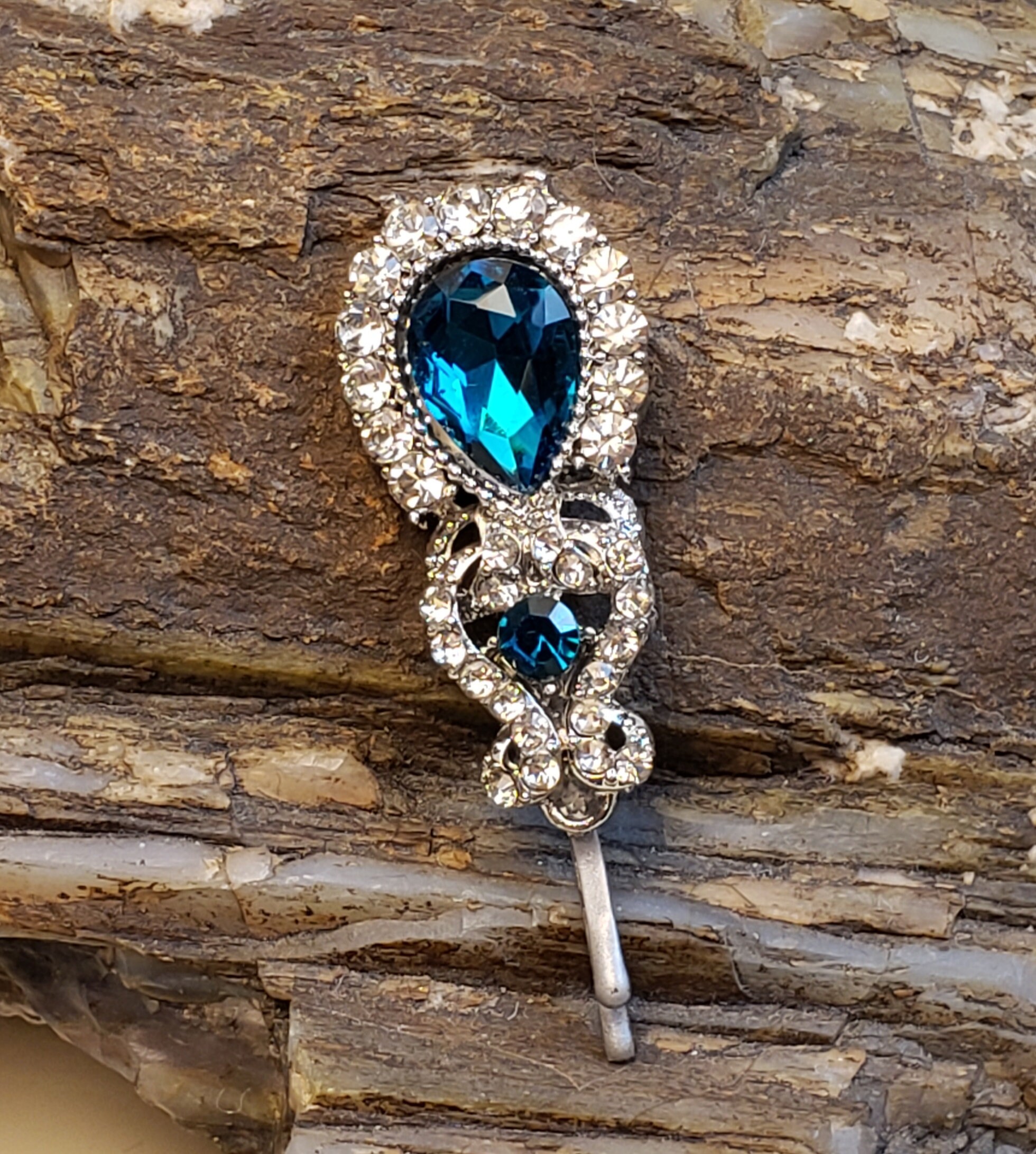 Fancy Green Teal Tichel And Hair Pin Accessories Hair Accessories