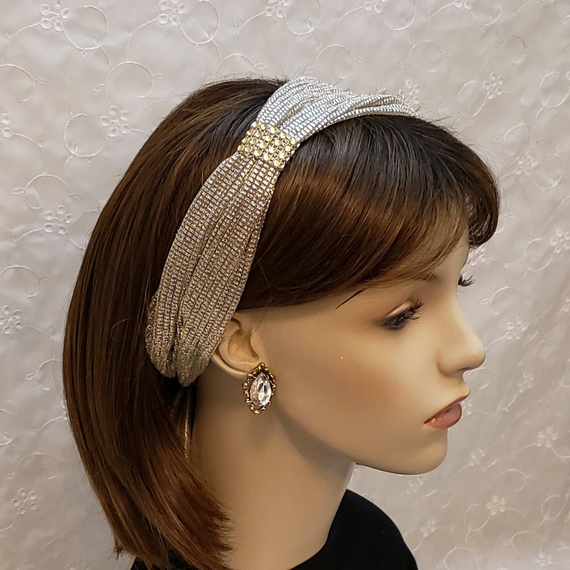 Elegant Golden Headband With Silver Undertones Accessories Hair