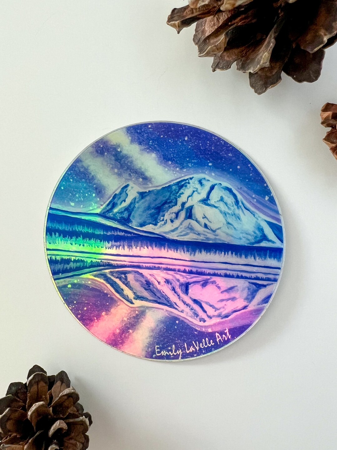 Autocollant Holographique Carpe Arc-en-ciel - PVC Résistant à L'eau - 15 Cm - Pour Voiture, Ordinateur, Frigo, Meubles