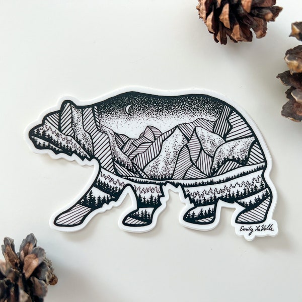 Yosemite Moon Bear Sticker