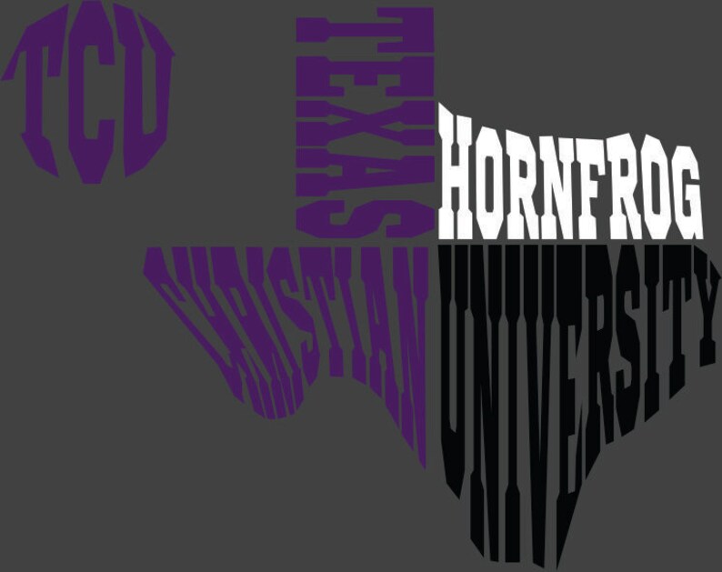 TCU Texas SVG DXF - Etsy