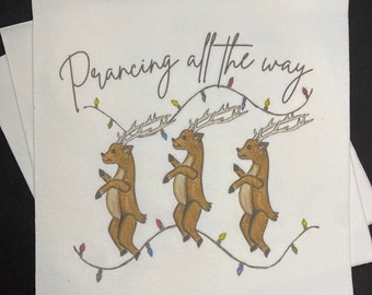Prancing Reindeer Cocktail Napkins