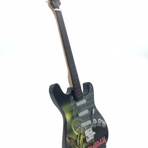 Miniature Fender Standard Stratocaster Guitar - Iron Maiden (Ornamental)