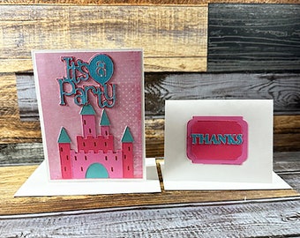 It's a Party Princess Castle Invitation/Thank  You Card Set