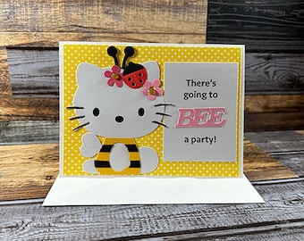 Hello Kitty Bee Party Invitations
