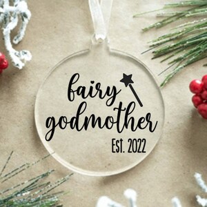 Fairy Godmother Ornament- Godmother Ornament- Godmother Gift- Gift for Godmother- Godmother Proposal Gift