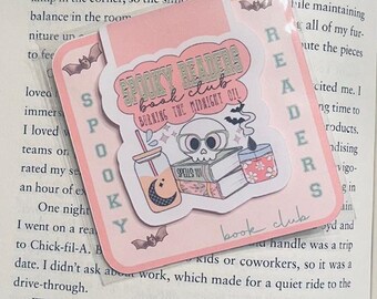 Cozy Bookish Weekend, Halloween Stickers, Halloween Magnetic Bookmark, Fall Halloween Sticker, Bookish