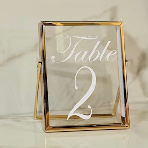 Table Number Sticker, Elegant Wedding Reception Vinyl Decal Numbers