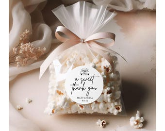 A Sweet Thank You Sticker His Her Our Favorite Stickers, His Hers Our Favorite Wedding stickers, Wedding Favor Stickers