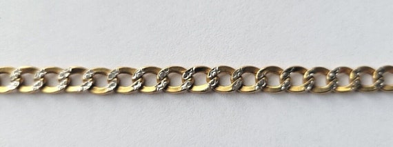 10k Yellow and White Gold 2 Toned Curb Link Chain… - image 2