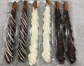 Gourmet Caramel Chocolate Covered Pretzels: Ghirardelli Dipped