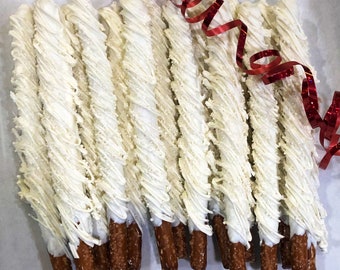 Ghirardelli White Chocolate Covered Pretzels: Party Favors