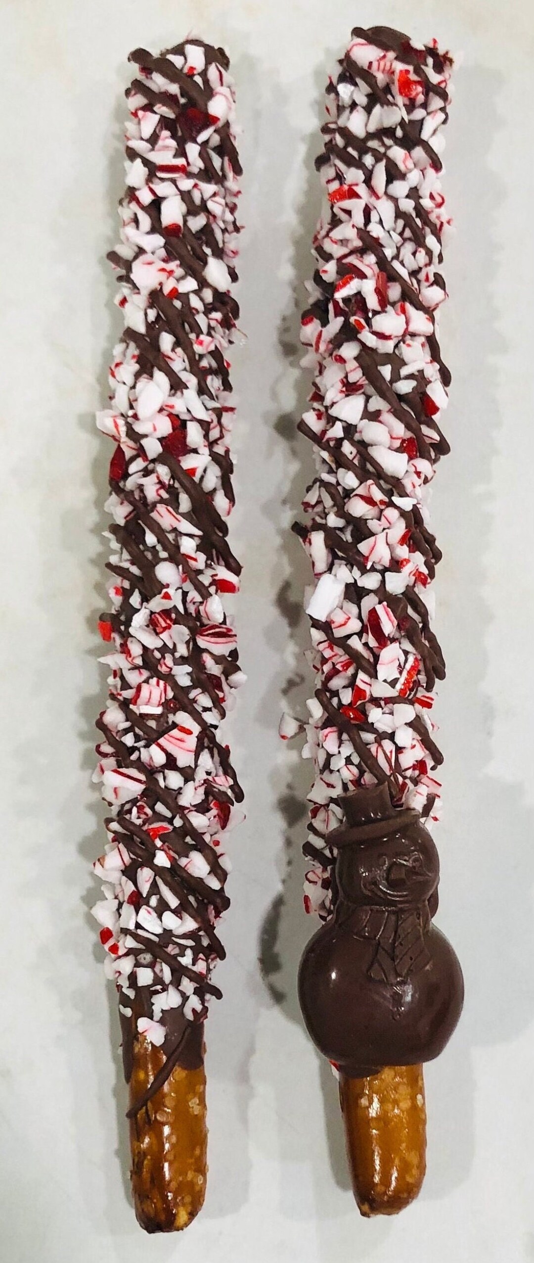 12 Candy Cane Pretzels Ghirardelli Milk Chocolate Pretzels Etsy