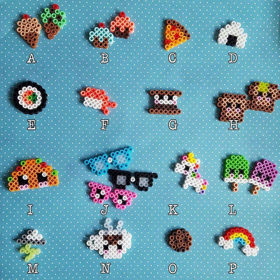Kawaii Cute Tiny Miniature Food Unicorn Nerdy Rainbow Perler Etsy