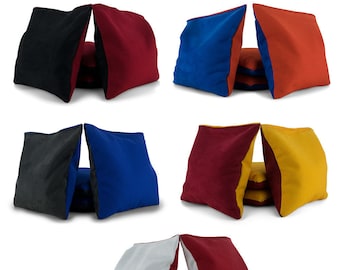 All Weather Pro Style Cornhole Bags Dual Sided Stop & Go - 5 Suede Color - 25 Duck Colors - Set of 4 Bags Slick and Slide FREE SHIPPING