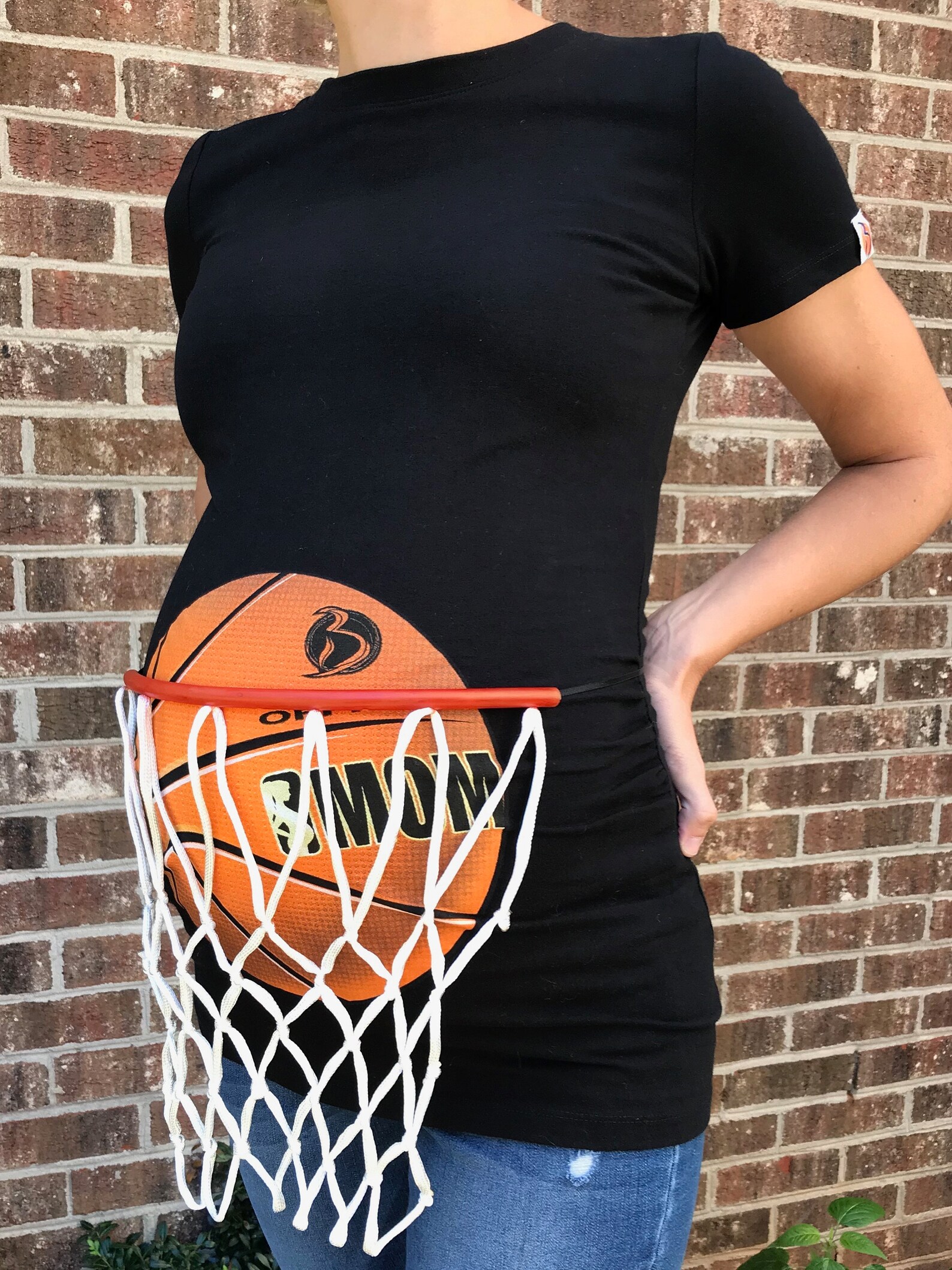 Basketball Maternity Tshirt With Net March Madness College Etsy