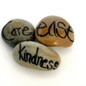 Inspiring Gifts Painted Rocks Small Tokens of Love, Pebble Art Therapeutic Tools, Pocket Stones for Support