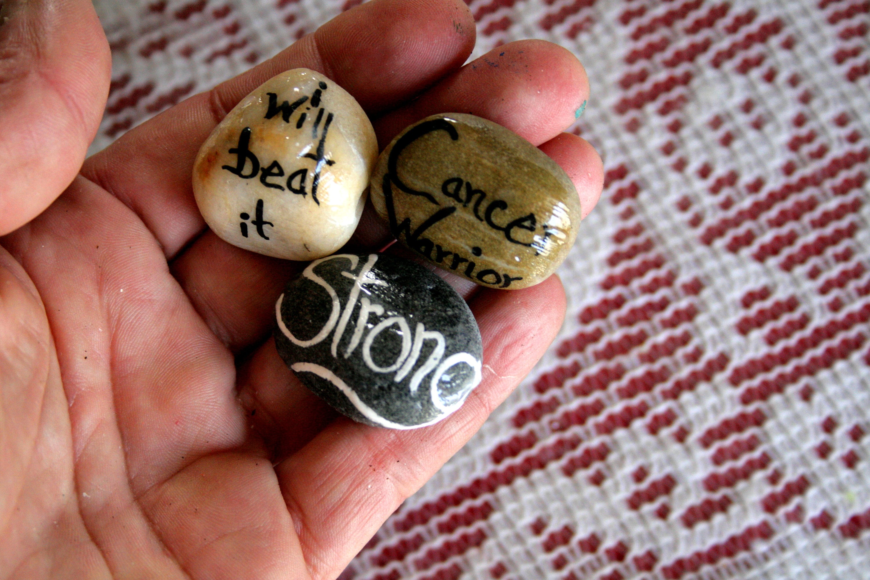 Healing Stones Cancer Survivor Gift, Painted Rocks Inspirational Gift ...