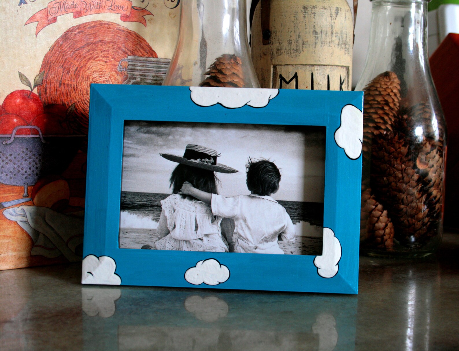 Bilderrahmen Blau: Malen mit Fantasie!