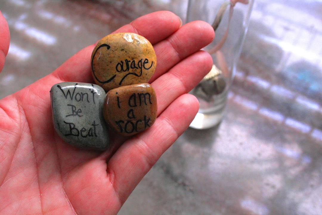 Cancer Support Rocks Small Rocks Gifts for Friends Colorful Healing Stones, Painted Beach ...