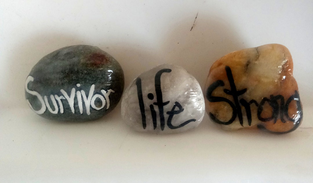 Cancer Support Rocks Cancer Survivor Healing Rocks Gifts for Her, Breast Cancer Awareness ...