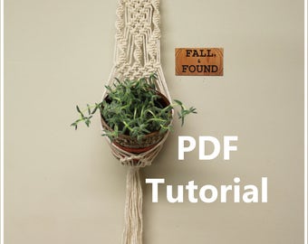 Macrame Plant Hanger Pattern - PDF Tutorial Download