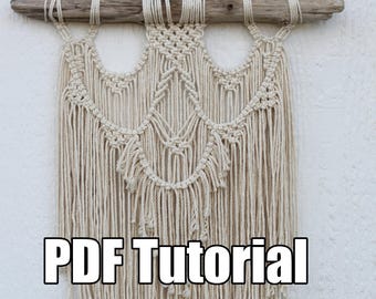 Macrame Tutorial - PDF  Macrame Wall Hanging Tutorial Pattern Download