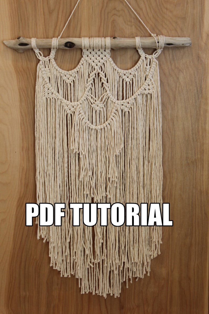 Macrame Tutorial PDF Macrame Wall Hanging Tutorial Pattern Download image 3