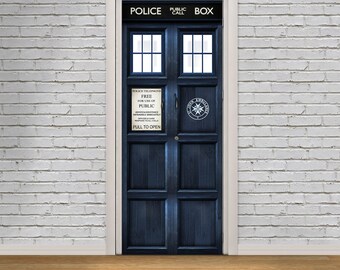 Tardis Door Decal Etsy
