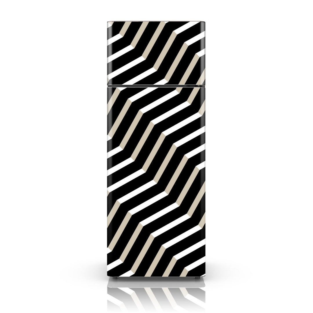 Fridge Decal Diagonal Chevron Artificial Zebra Pattern - Etsy