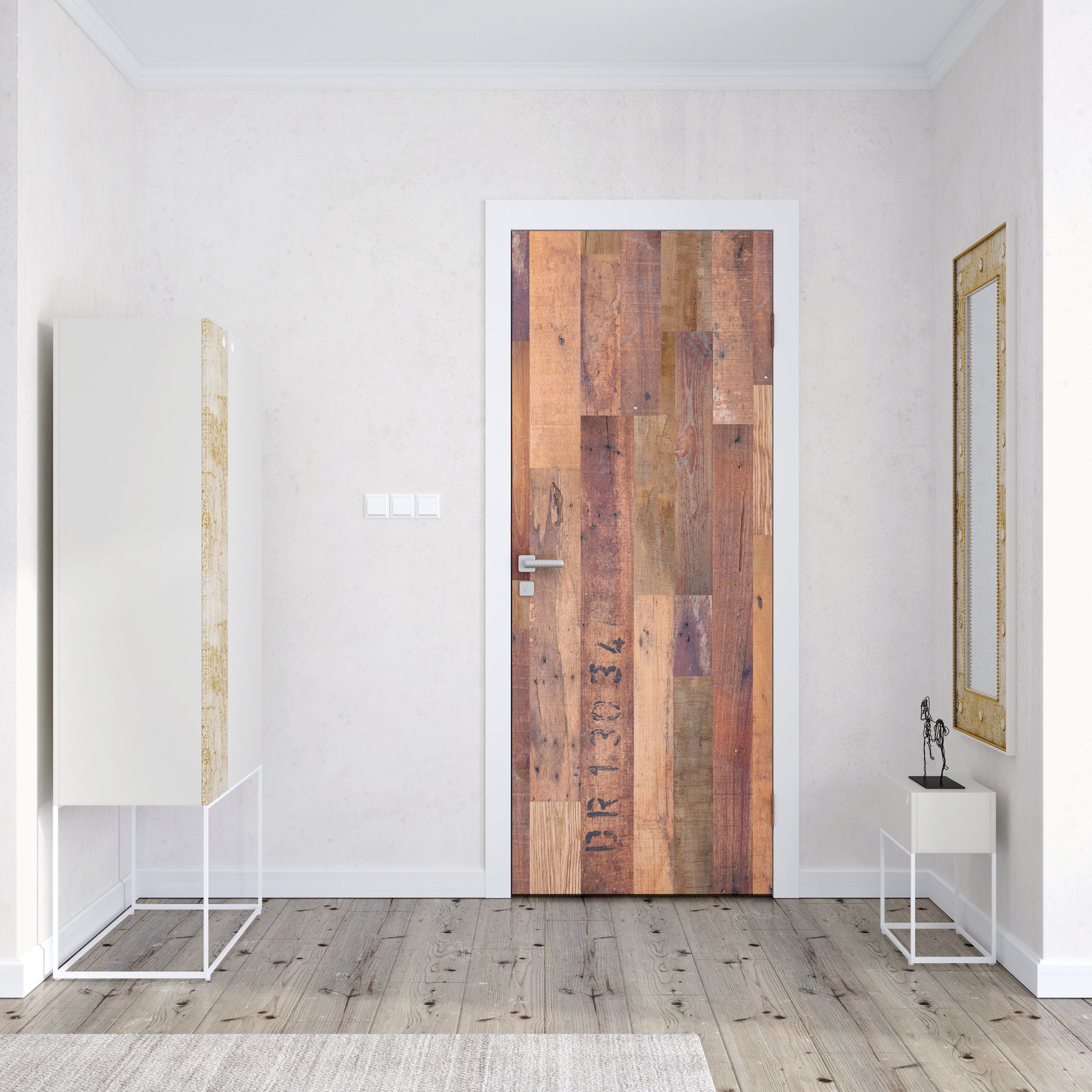 Reclaimed Wood Barn Door Wrap Peel and Stick Wallpaper - Etsy Reclaimed Wood Barn Door Wrap Peel and Stick Wallpaper - Etsy