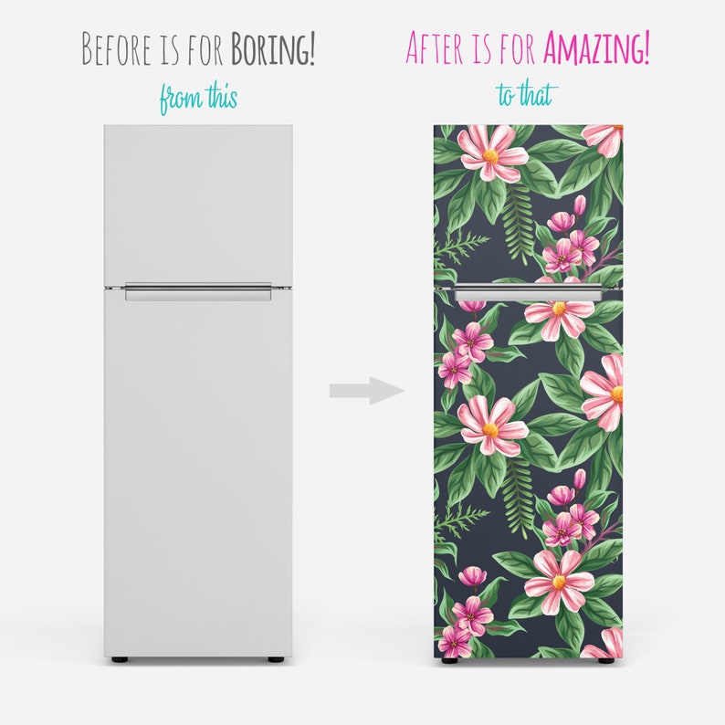 Fridge Wrap / Peel And Stick Removable Wallpaper / Self Etsy
