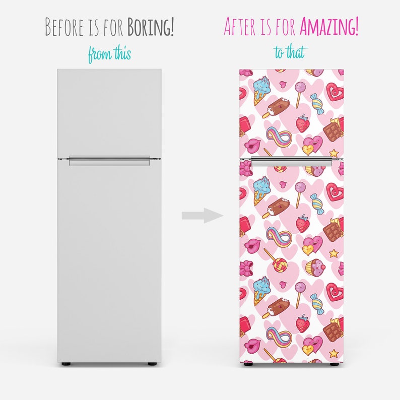 Fridge Wrap / Peel and Stick Removable Wallpaper / Self Etsy